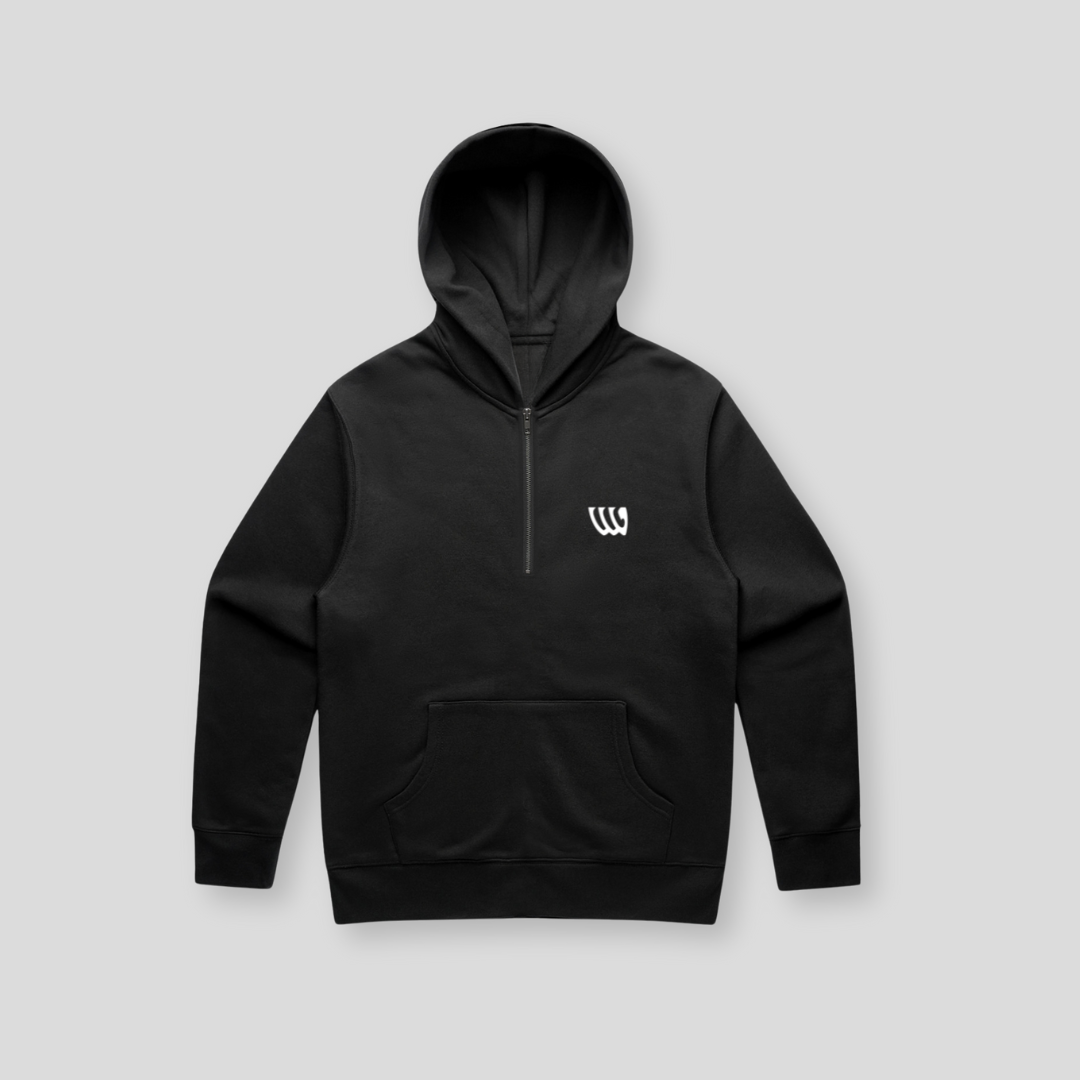 Wade Essential Zip Hoody - Black