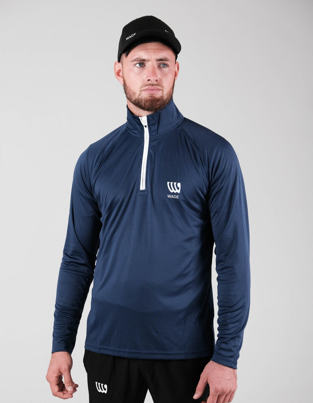 Wade Stream 1/4 zip - Blue/White