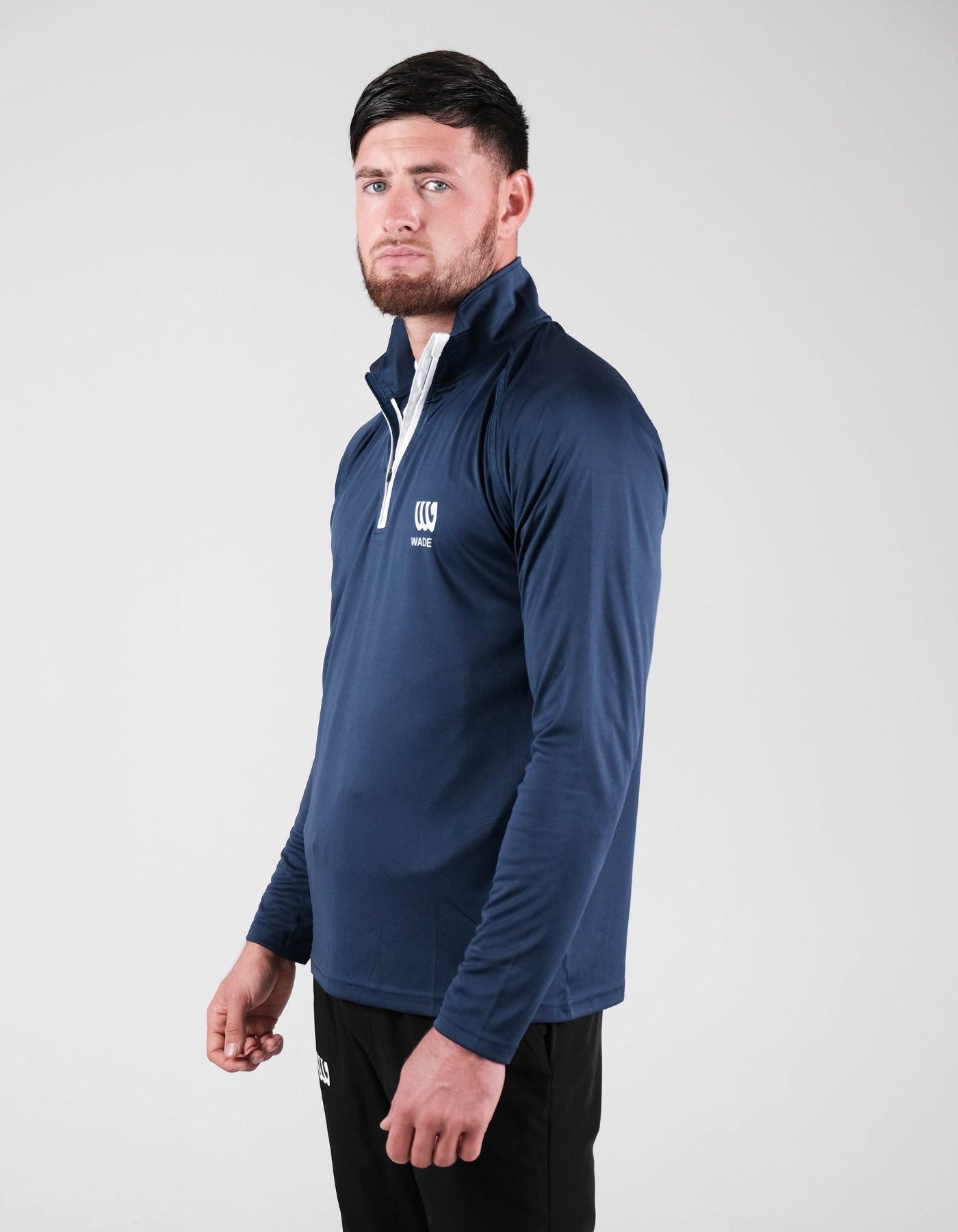 Wade Stream 1/4 zip - Blue/White