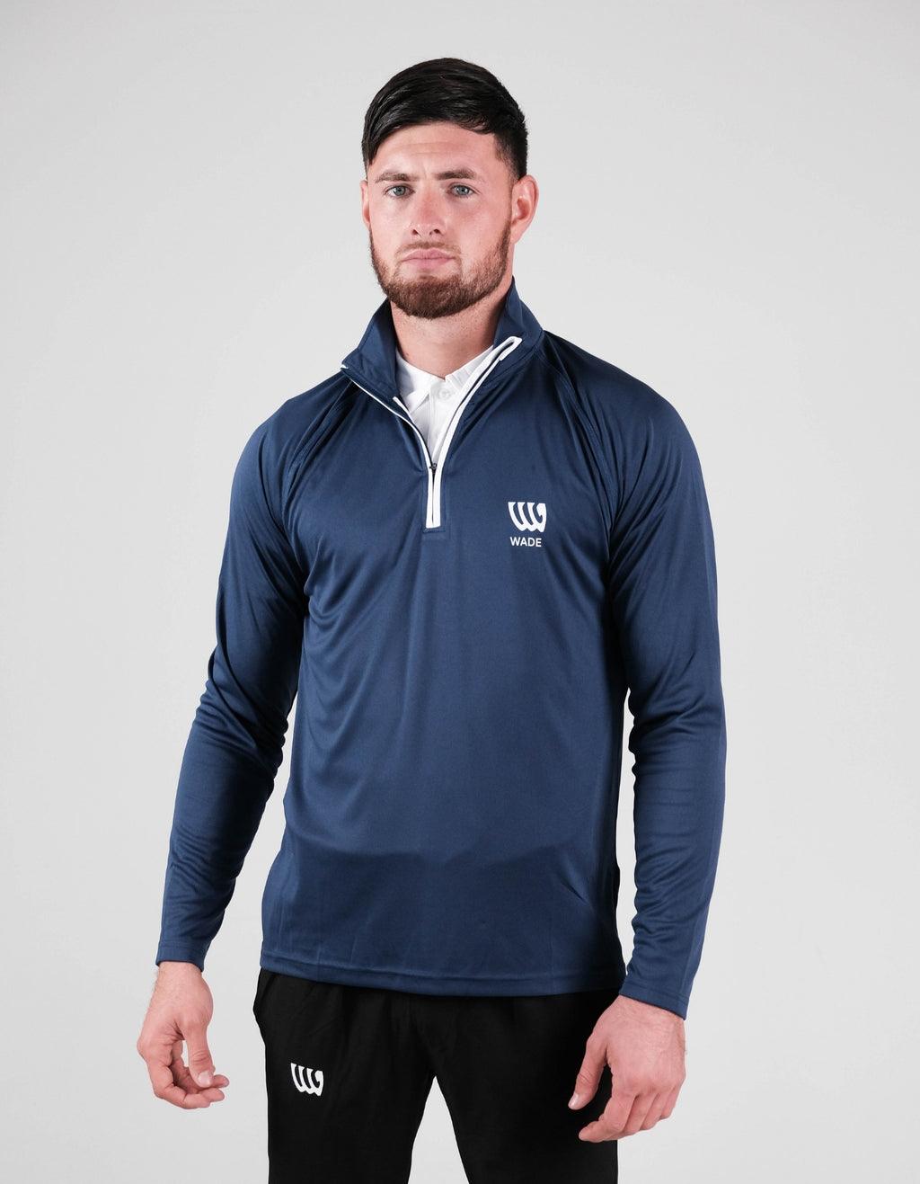 Wade Stream 1/4 zip - Blue/White