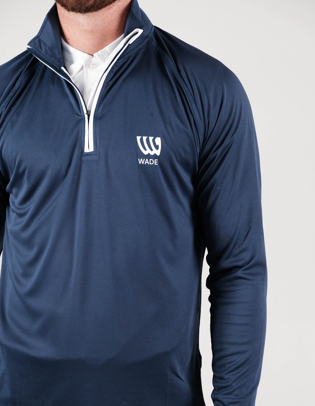 Wade Stream 1/4 zip - Blue/White