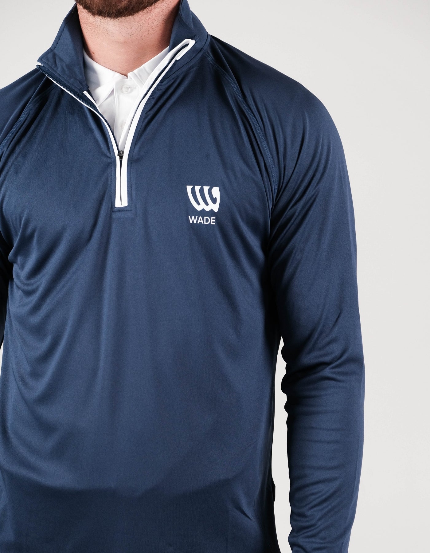 Wade Stream 1/4 zip - Blue/White