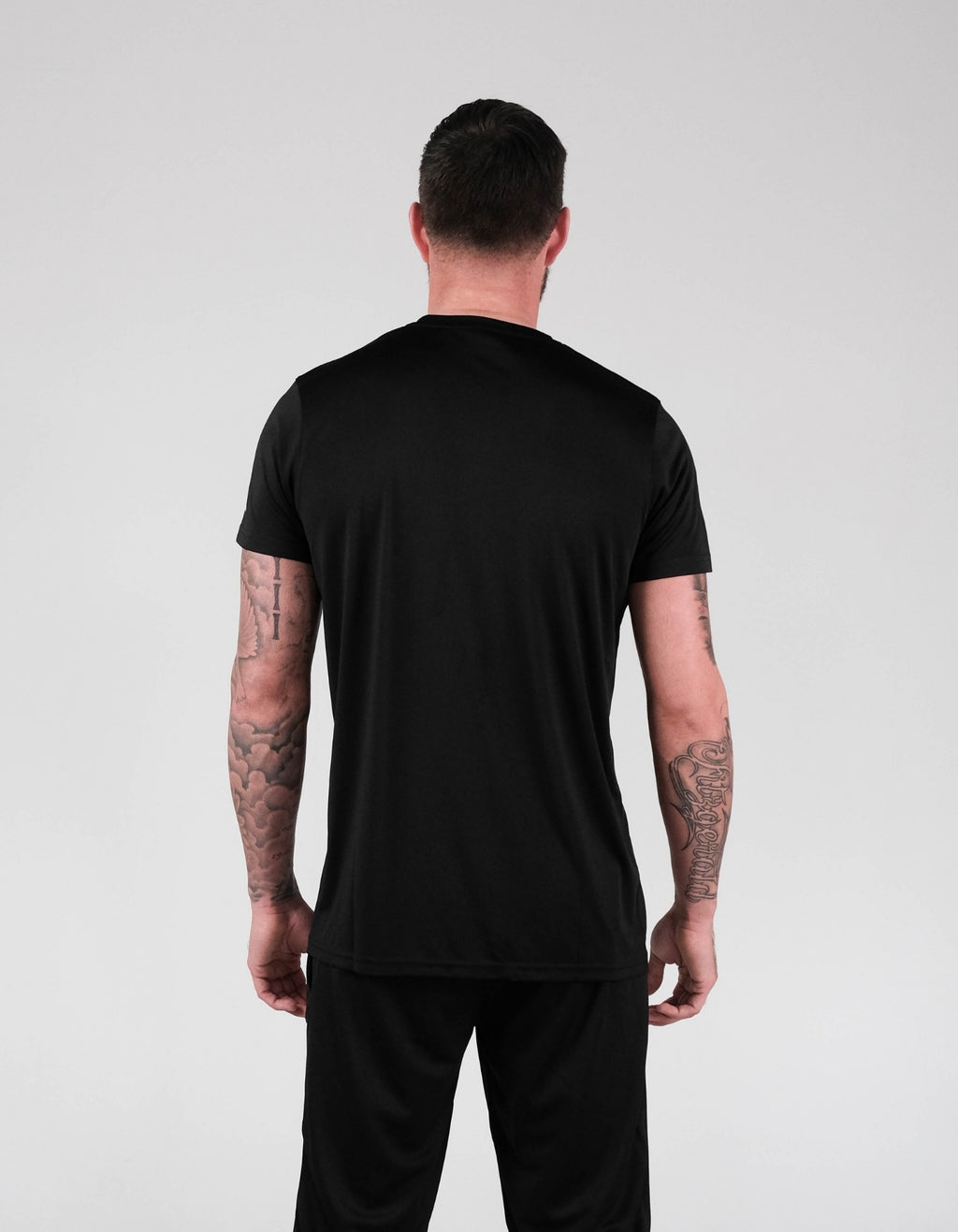 Wade Panelled logo icon tee black