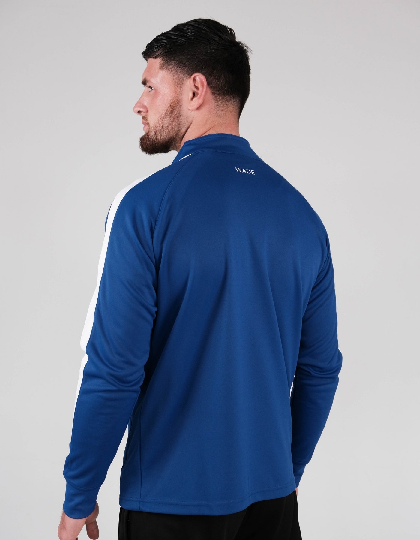 Wade Core Track Jacket white full zip wade Blue