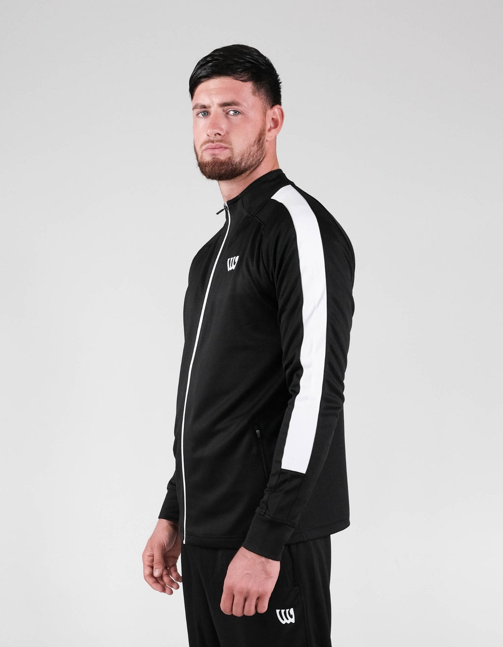 Wade Core Track Jacket White Define full zip
