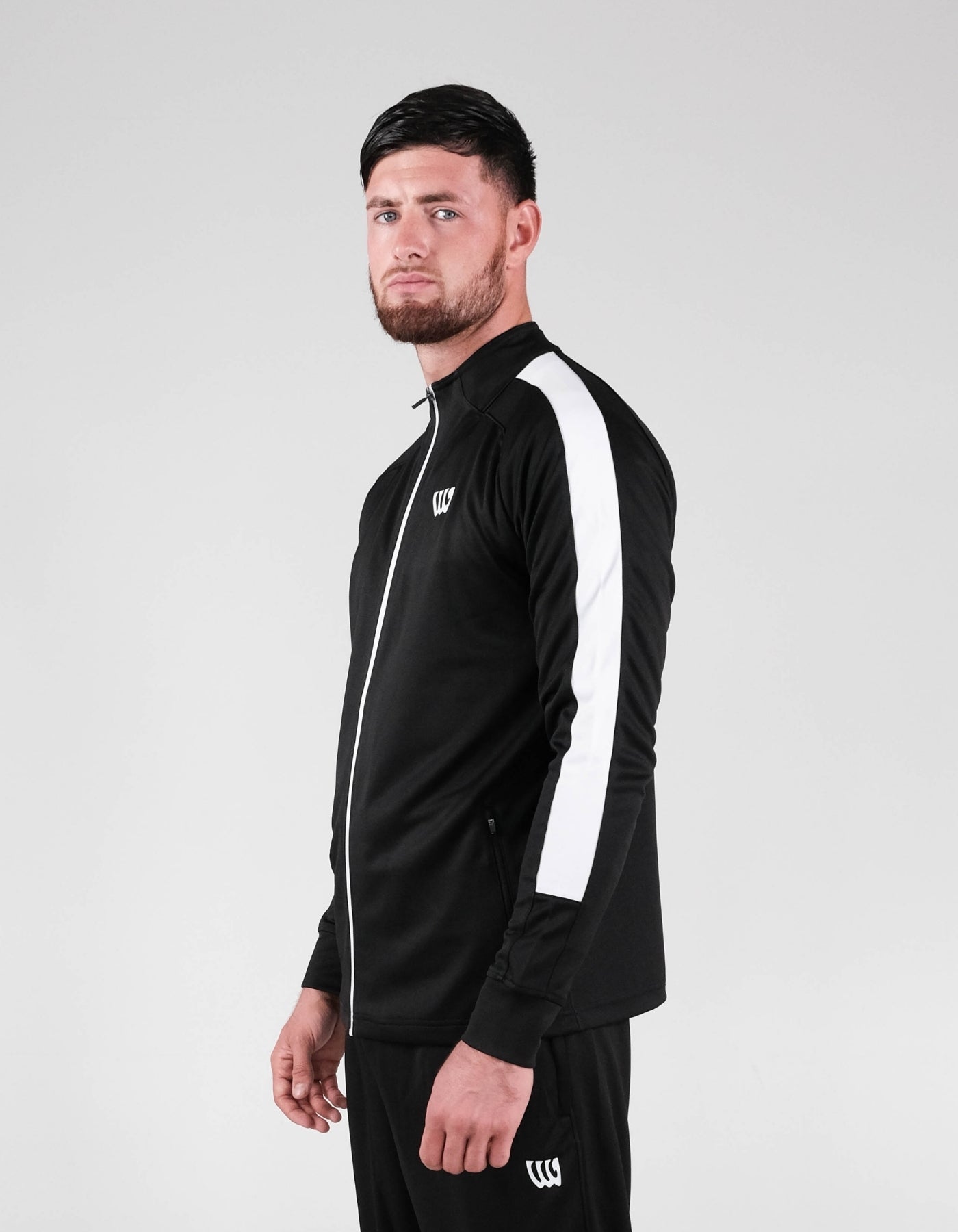 Wade Core Track Jacket White Define full zip