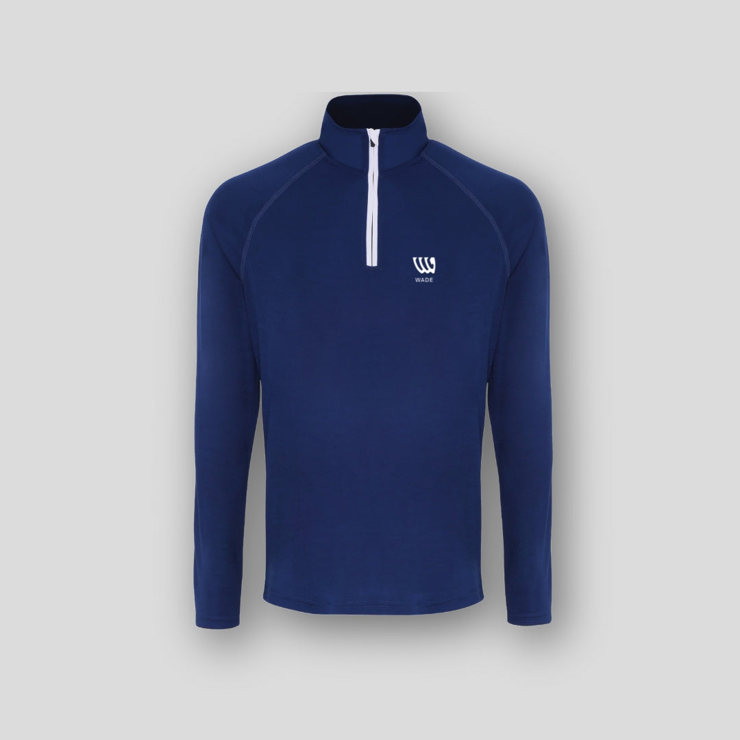 Wade Stream 1/4 zip - Blue/White
