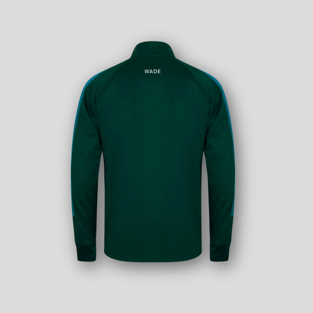 Wade Core Track Jacket White full zip wade green